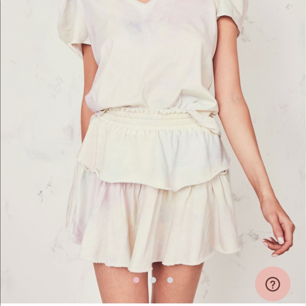 Loveshackfancy Tie Dye Ruffle Skirt (medium)